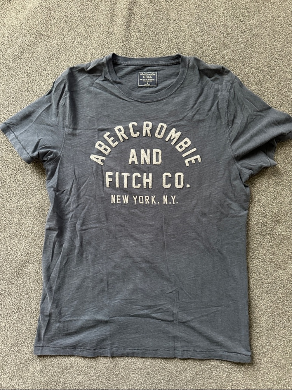 Abercrombie & Fitch Charcoal Gray Logo Tee